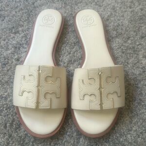 EUC Tory Burch slides Cream sz 8.5